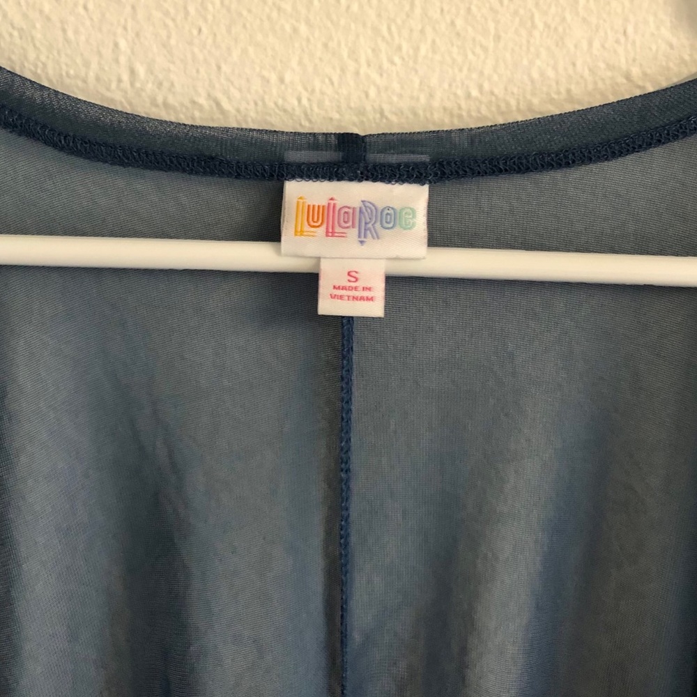 LULAROE Navy Sheer Solid Lindsay Kimono Cardigan - Picture 12 of 12